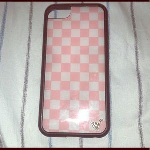 Pink and white REAL wildflower case